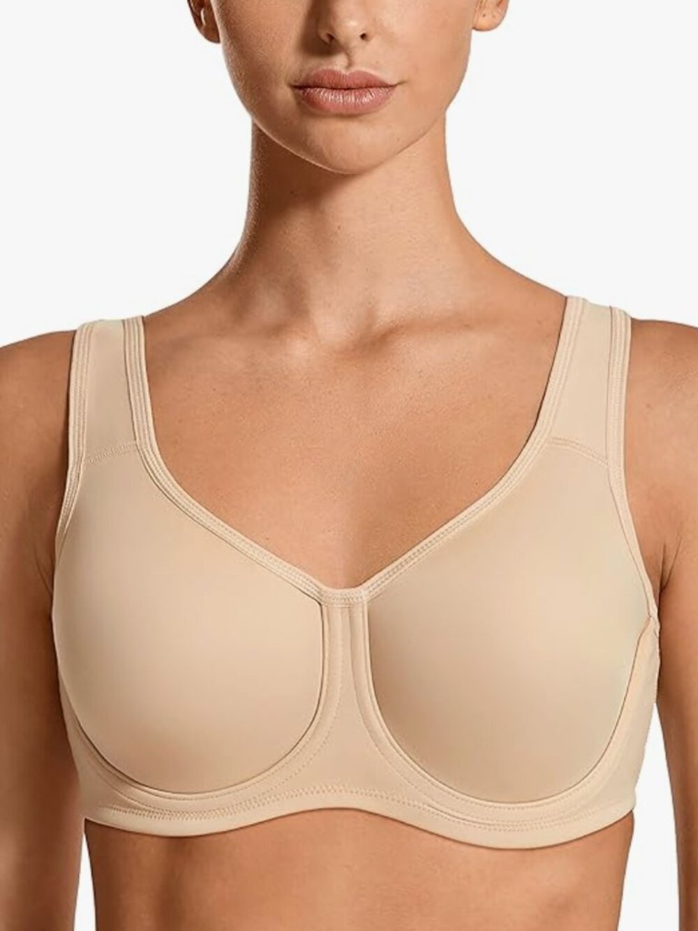 Syrokan Underwire Sport Bra Maximum Support A227 Beige Size 34C NWT